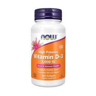 NOW Foods, Vitamin D-3, High Potency, 1,000 IU, 360 Softgels