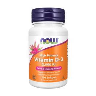 NOW Foods, Vitamin D-3, High Potency, 2,000 IU, 120 Softgels