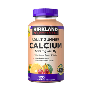 Kirkland Signature Calcium 500 mg with D3 & Zinc, 240 Adult Gummies