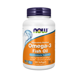 NOW Foods, Omega-3 Fish Oil, 1,000 mg, 180 EPA - 120 DHA, 100 Softgels