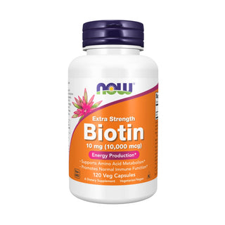 NOW Foods, Extra Strength Biotin, 10 mg (10,000 mcg), 120 Veg Capsules