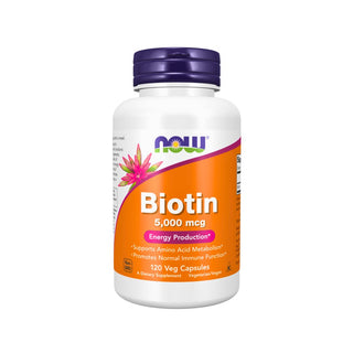 NOW Foods, Biotin, 5,000 mcg, 120 Veg Capsules