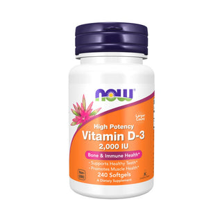 NOW Foods, Vitamin D-3, High Potency, 2,000 IU, 240 Softgels