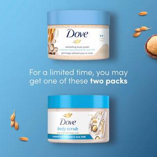 Dove Scrub Macadamia & Rice Milk Reveals Visibly Smoother Skin Body Scrub That Nourishes Skin