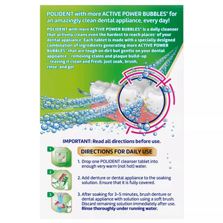 Polident Rapid Clean Dental Cleanser Tablets, 102 ct.