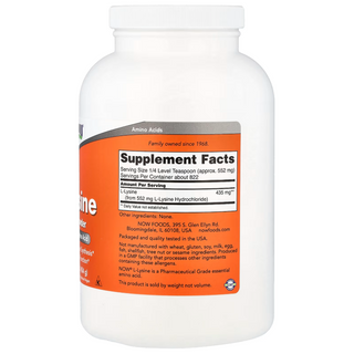 NOW Foods, L-Lysine Pure Powder, 1 lb (454 g)