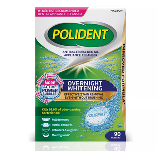 Polident Overnight Cleanser - 90ct