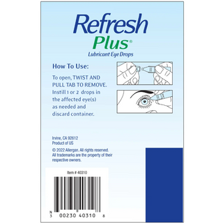 Refresh Plus Preservative-Free Lubricant Eye Drops, 100 Single Use Containers