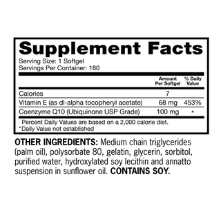 Qunol Ultra CoQ10 100 mg., 180 Softgels