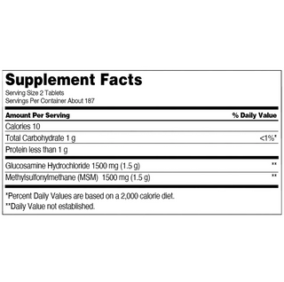 Kirkland Signature Glucosamine with MSM, 375 Tablets