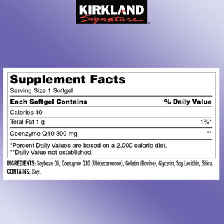 Kirkland Signature CoQ10 300 mg., 100 Softgels