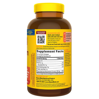 Nature Made Magnesium Citrate 250 mg., 180 Softgels