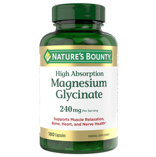 Nature's Bounty Magnesium Glycinate 240 mg, 180 Capsules