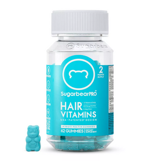 SugarbearPRO Hair Vitamin Vegan Kosher Gummy - Multivitamin + Extra Strength Biotin - 62ct