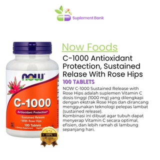 NOW Foods, Vitamin C-1000 Sustained Release Tablets, 100 Tablets