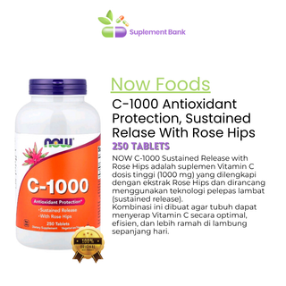 NOW Foods, Vitamin C-1000 Sustained Release Tablets, 250 Tablets