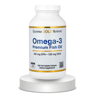 California Gold Nutrition, Omega-3, Premium Fish Oil, 240 Fish Gelatin Softgels