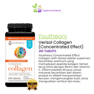 Youtheory, Verisol Collagen (Concentrated Effect), 345 Tablets