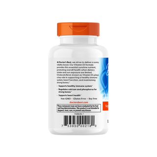 Doctor's Best, Vitamin D3, 125 mcg (5,000 IU), 180 Softgels