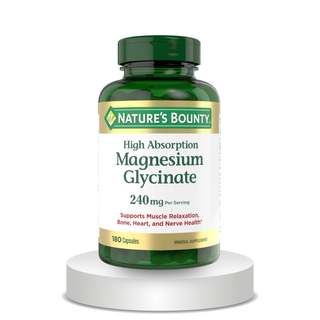 Nature's Bounty Magnesium Glycinate 240 mg, 180 Capsules