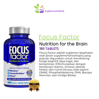 Focus Factor Nutrition for the Brain Dietary Supplement, 180 Tablets
