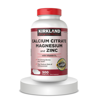 Kirkland Signature Calcium Citrate, Magnesium and Zinc, 500 Tablets