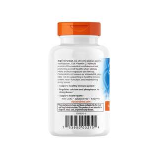 Doctor's Best, Vitamin D3, 50 mcg (2,000 IU), 180 Softgels
