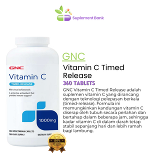 GNC, Vitamin C Timed Released 1000mg - 360 Vegetarian Caplets