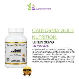 California Gold Nutrition, Lutein with Zeaxanthin from Marigold Extract, 120 Veggie Softgels