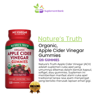 Nature's Truth USDA Organic Apple Cider Vinegar 500 mg., 120 Gummies