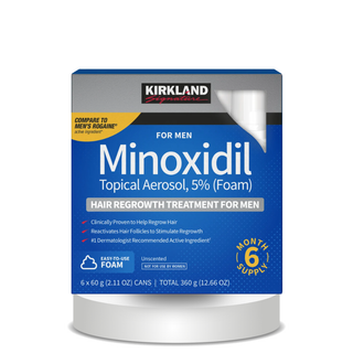 Kirkland Signature Hair Regrowth Treatment Minoxidil Foam for Men, 2.11 oz, 6-count