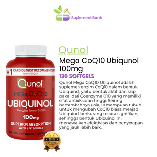Qunol Mega CoQ10 Ubiquinol 100 mg, 120 Softgels