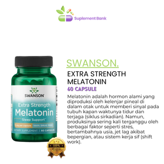 Swanson, Extra Strength Melatonin - 100% Drug Free