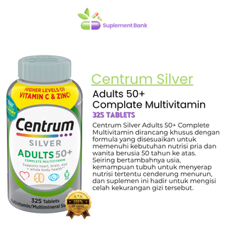Centrum Silver Adults 50+ Multivitamin, 325 Tablets