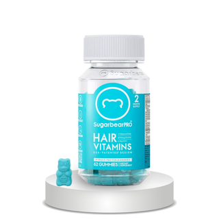 SugarbearPRO Hair Vitamin Vegan Kosher Gummy - Multivitamin + Extra Strength Biotin - 62ct