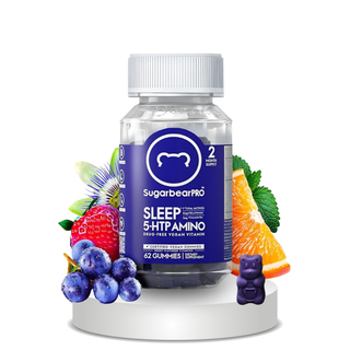 SugarbearPro, Sleep 5-HTP Amino Gummies, 62 Gummies