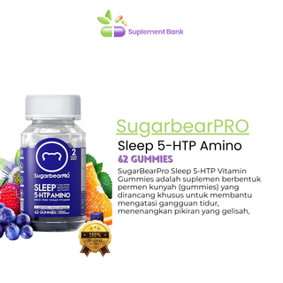SugarbearPro, Sleep 5-HTP Amino Gummies, 62 Gummies