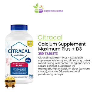 Citracal Maximum Plus Calcium Citrate + D3, 280 Caplets