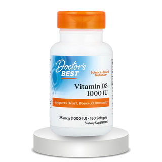 Doctor's Best, Vitamin D3, 25 mcg (1,000 IU), 180 Softgels