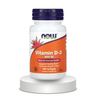 NOW Foods, Vitamin D-3, 400 IU, 180 Softgels