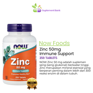 NOW Foods, Zinc, 50 mg, 250 Tablets