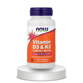 NOW Foods, Vitamin D-3 & K-2, 120 Capsules