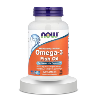 NOW Foods, Omega-3 Fish Oil, 1,000 mg, 180 EPA - 120 DHA, 100 Softgels