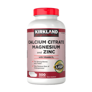 Kirkland Signature Calcium Citrate, Magnesium and Zinc, 500 Tablets