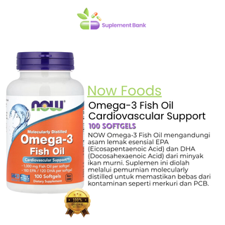NOW Foods, Omega-3 Fish Oil, 1,000 mg, 180 EPA - 120 DHA, 100 Softgels