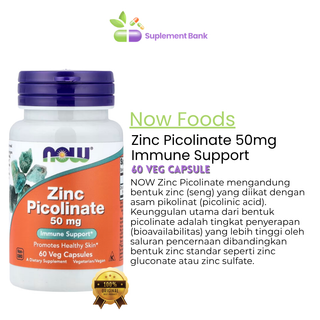 NOW Foods, Zinc Picolinate, 50 mg, 60 Veg Capsules