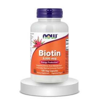 NOW Foods, Biotin, 5,000 mcg, 120 Veg Capsules