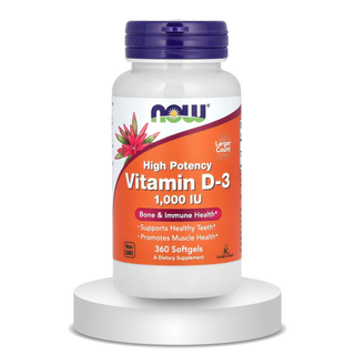 NOW Foods, Vitamin D-3, High Potency, 1,000 IU, 360 Softgels