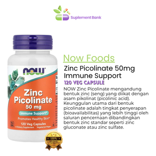 NOW Foods, Zinc Picolinate, 50 mg, 120 Veg Capsules